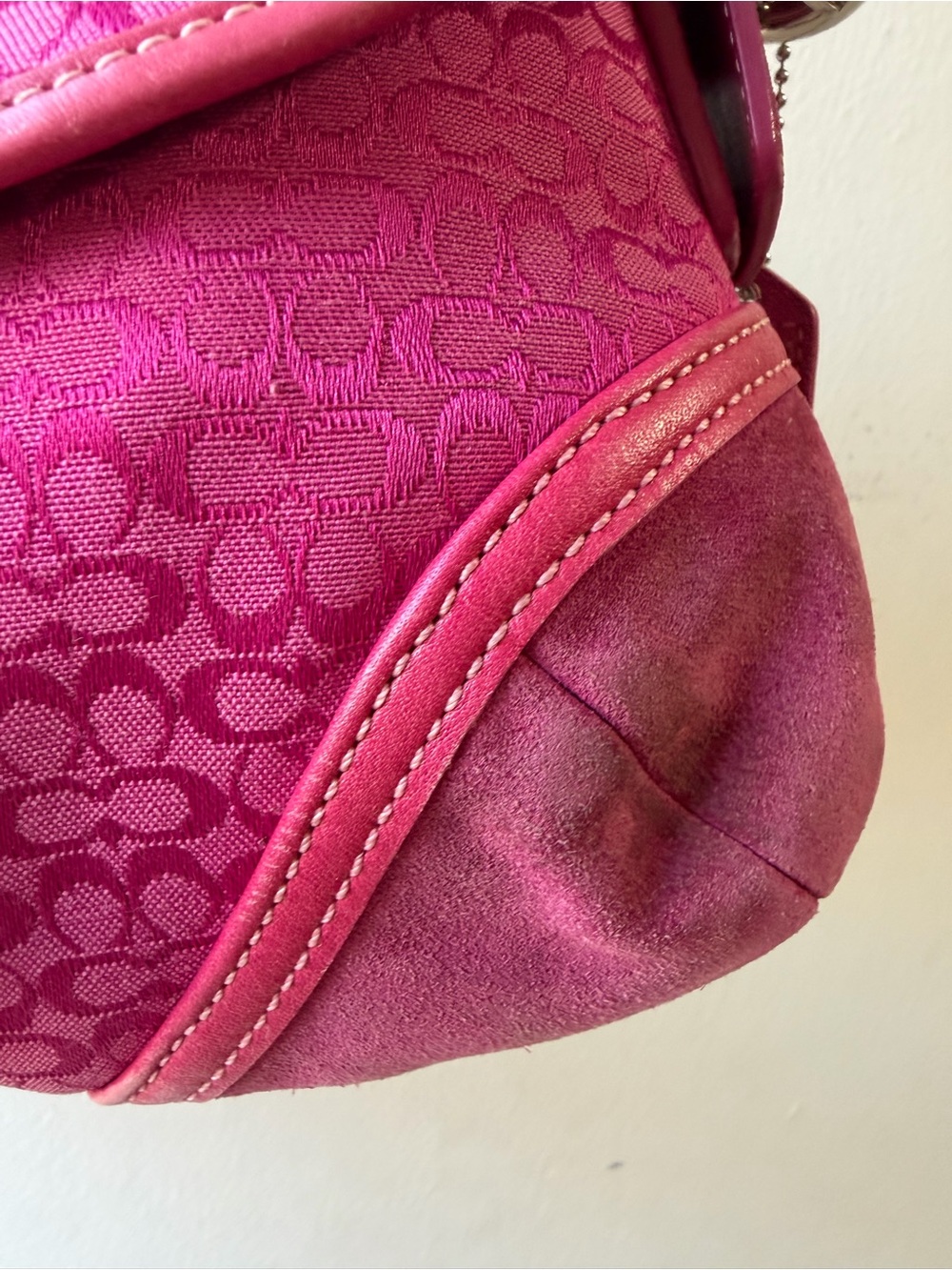 Coach 6818 Mini Soho Signature Canvas Buckle Shoulder Bag in Pink - Picture 5 of 17